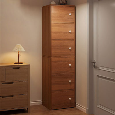 Dollap Dekorativ me 6 Ndarje 40x30x152 cm – Nut Brown