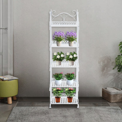 Lavendre Raft Metalik me 5 Kate 110x33x20 cm – White