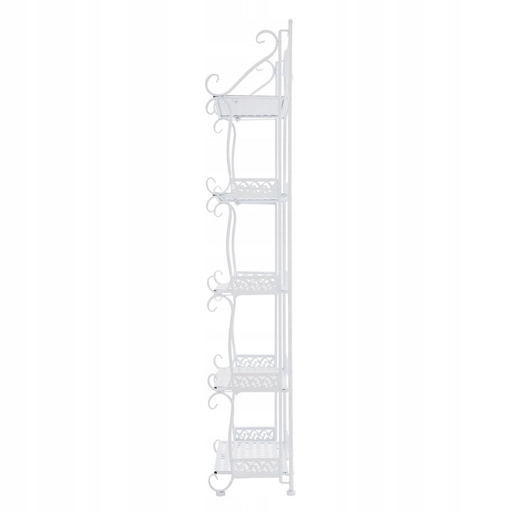 Lavendre Raft Metalik me 5 Kate 110x33x20 cm – White