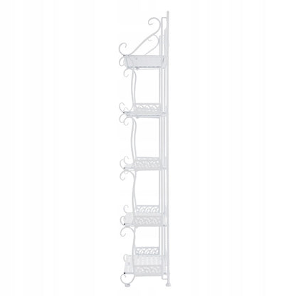 Lavendre Raft Metalik me 5 Kate 110x33x20 cm – White