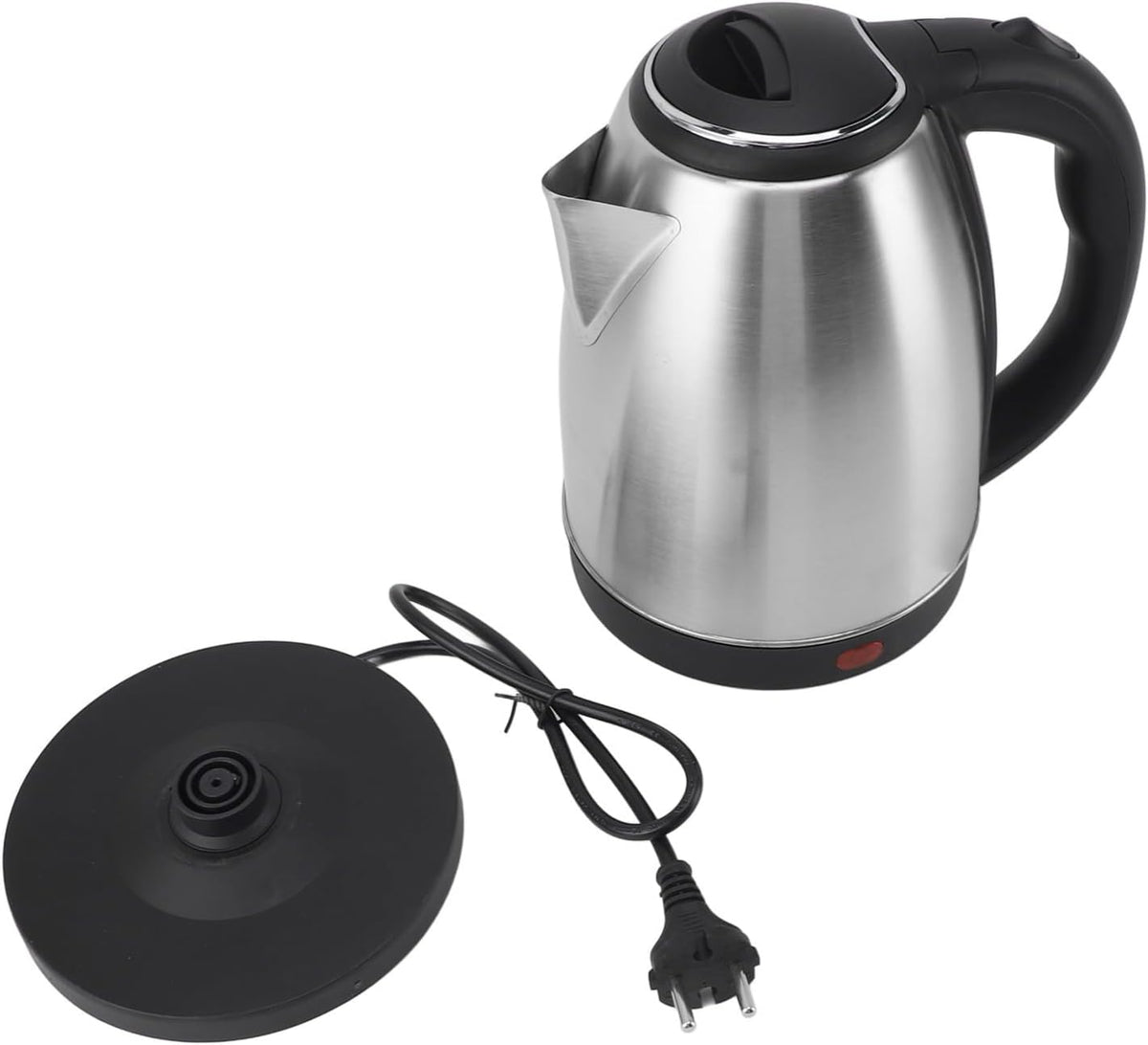 Çajnik Elektrik 2L 1500W Inox me Zierje të Shpejtë, Fikje Automatike dhe Mbrojtje Dry-Boil – EU Plug 220V
