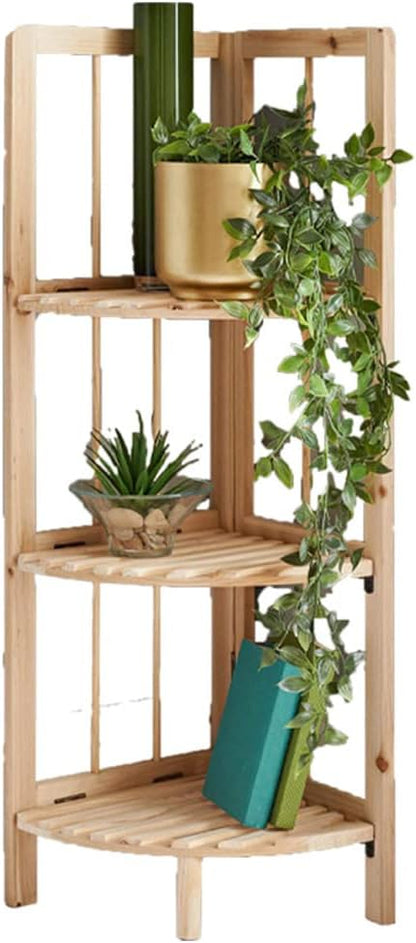 GBS Brothers Raft Këndor Druri me 3 Nivele – Raft Organizues për Sallon, Kuzhinë, Banjo dhe Dhomë Gjumi