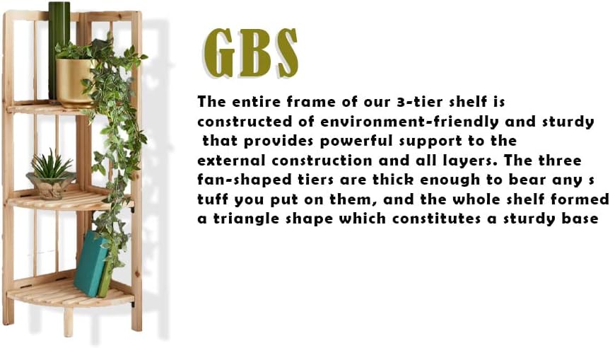 GBS Brothers Raft Këndor Druri me 3 Nivele – Raft Organizues për Sallon, Kuzhinë, Banjo dhe Dhomë Gjumi