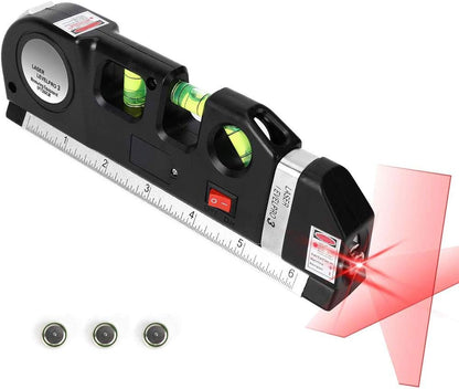 NANANA Nivel Laser Multifunksional me Metër 2.5 m, Vijë Horizontale/Vertikale & Kryq, me Rregullore Metrike dhe Inch