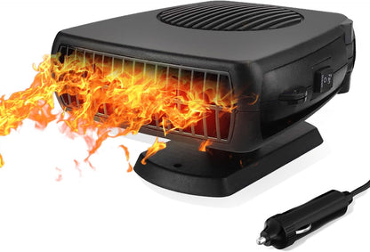 Ngrohës & Ftohës Portativ për Makinë 12V 200W – Kundër Acarit dhe Avullit, me Ventilator dhe Bazë Rrotulluese 360°