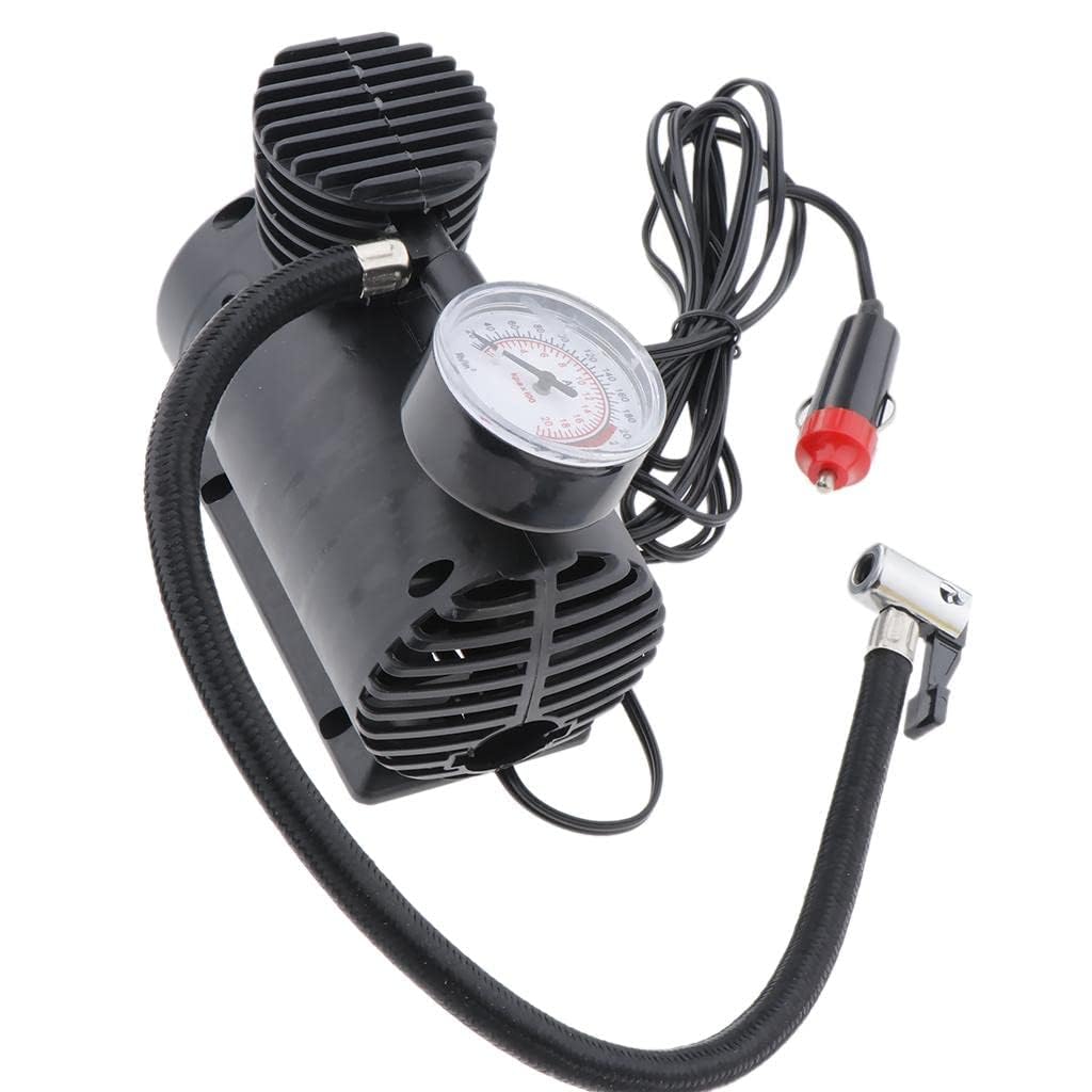 Kompresor Ajri Portativ 12V 250PSI Heavy Duty për Makina dhe Kamionë – Pompë Elektrike për Goma me Manometër