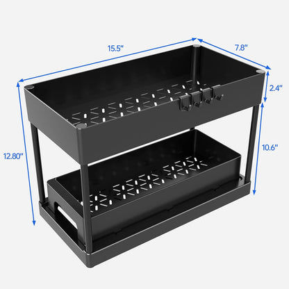 Organizues Nën Lavaman 2 Kate me Sirtarë Rrëshqitës 39x20x32.5 cm – Black