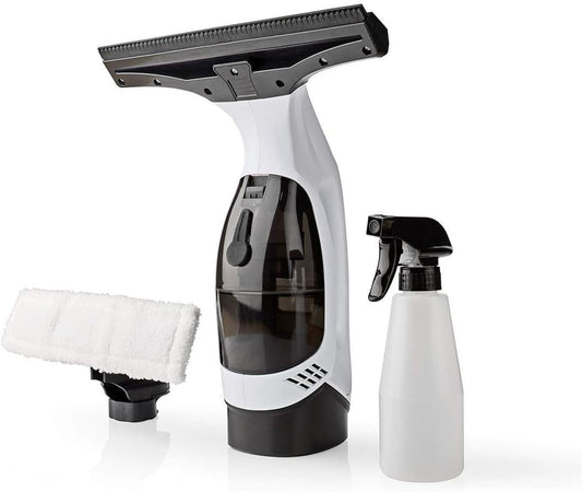 Ex-Pro Pastrues Dritaresh me Vakum 20W pa Kabllo, Rezervuar 150ml, Shishe Spërkatëse dhe Fshirëse Microfiber, i Bardhë