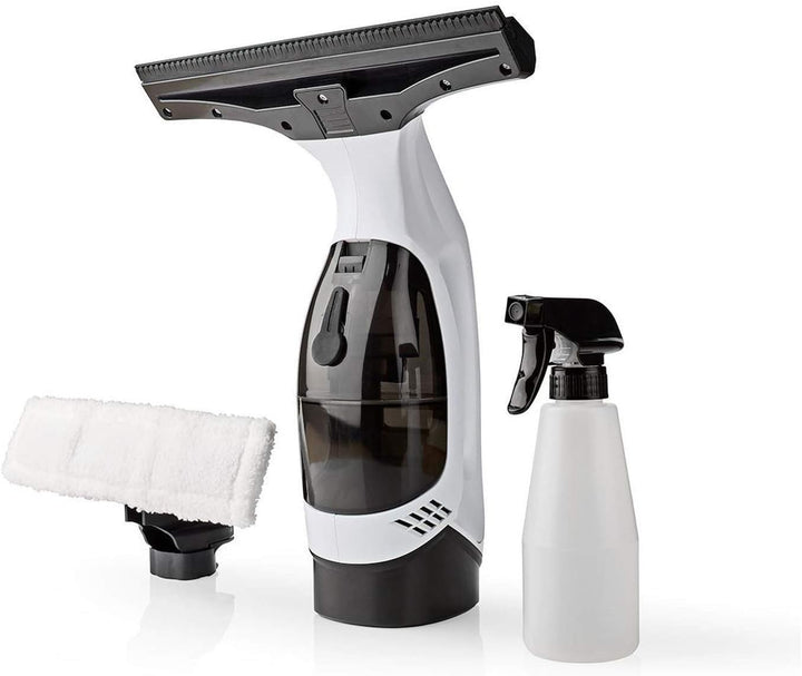 Ex-Pro Pastrues Dritaresh me Vakum 20W pa Kabllo, Rezervuar 150ml, Shishe Spërkatëse dhe Fshirëse Microfiber, i Bardhë