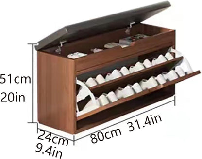 Raft për Këpucë me Ulëse dhe Dyer Flip 80 cm – Oak