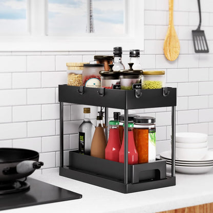 Organizues Nën Lavaman 2 Kate me Sirtarë Rrëshqitës 39x20x32.5 cm – Black