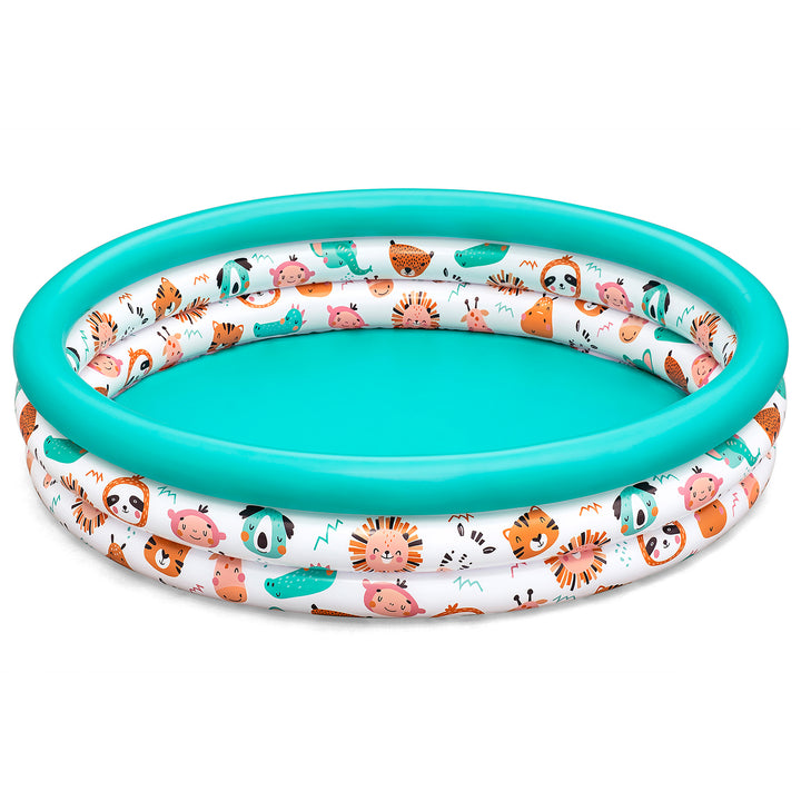 Bestway Safari Pals Pishinë e Fryrë për Fëmijë 122 x 25 cm me 3 Unaza Ajri dhe Kapacitet 140 L