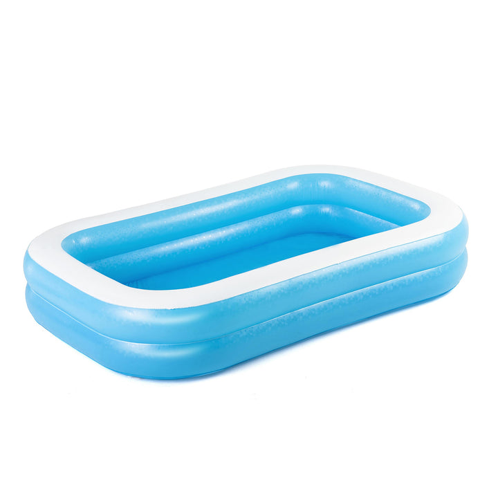 Bestway Family Pool Pishinë Familjare Drejtkëndore 262 x 175 x 51 cm me 2 Unaza dhe Mure Anësore Extra të Gjera