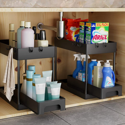 Organizues Nën Lavaman 2 Kate me Sirtarë Rrëshqitës 39x20x32.5 cm – Black