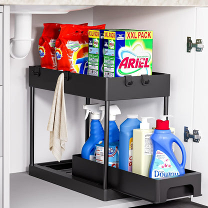 Organizues Nën Lavaman 2 Kate me Sirtarë Rrëshqitës 39x20x32.5 cm – Black