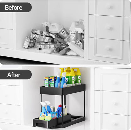 Organizues Nën Lavaman 2 Kate me Sirtarë Rrëshqitës 39x20x32.5 cm – Black