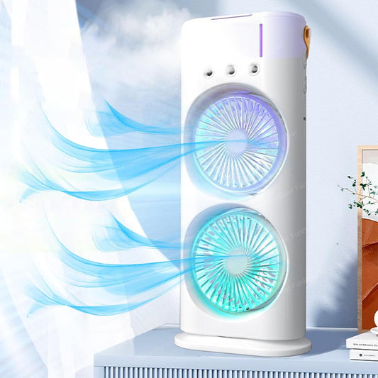 FunBlast Portable Fan – Double Ended Spray Fan, Desk Fan with Mist Spray, Travel Cooler Fan, Water Misting Fan, USB Rechargeable Mini Desktop Table Cooling Fan for Office, Mist Fan with Water Spray