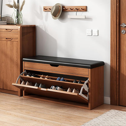 Raft për Këpucë me Ulëse dhe Dyer Flip 80 cm – Oak