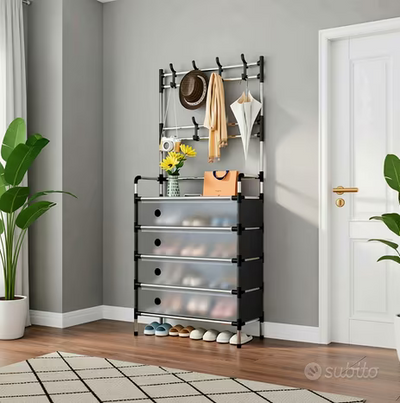 Raft Organizues Multifunksional për Shtëpi, Raft për këpucë dhe jakne