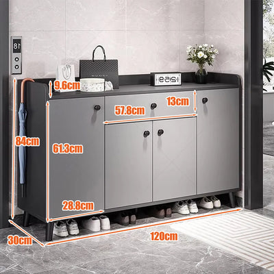 Komodë Organizatore Zapatero me 4 Dyert dhe 1 Sirtar 120x30x84 cm – Blanco