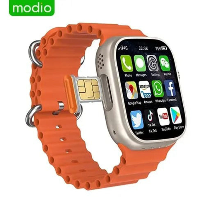 Modio ST11 Smartwatch with 3 Pairs Strap - 2.2 Inch Gold