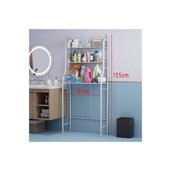 Raft Organizues mbi Lavatrice 3 Kate 155x65x25 cm – White (Model TW-106)